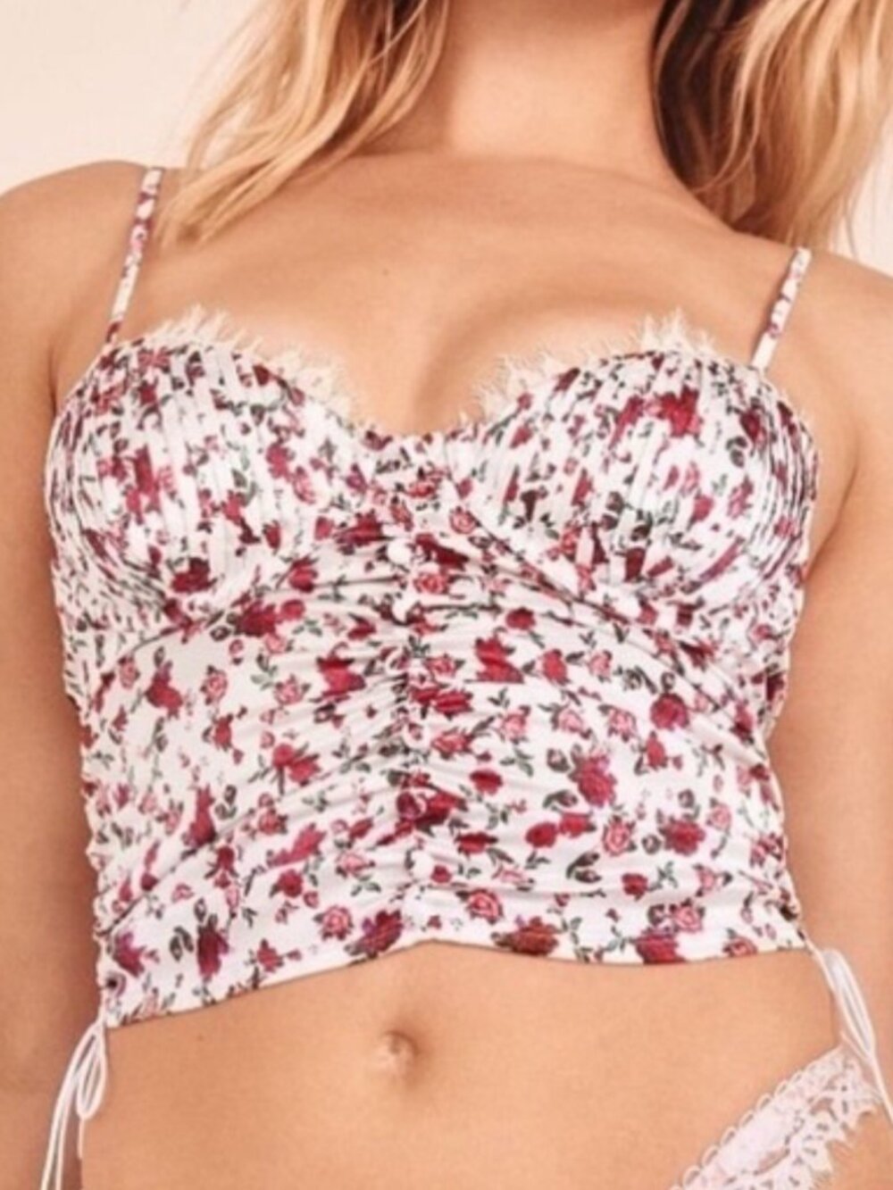 new FOR LOVE AND LEMONS satin melrose bustier lingerie xl - Picture 2 of 3